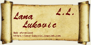 Lana Luković vizit kartica